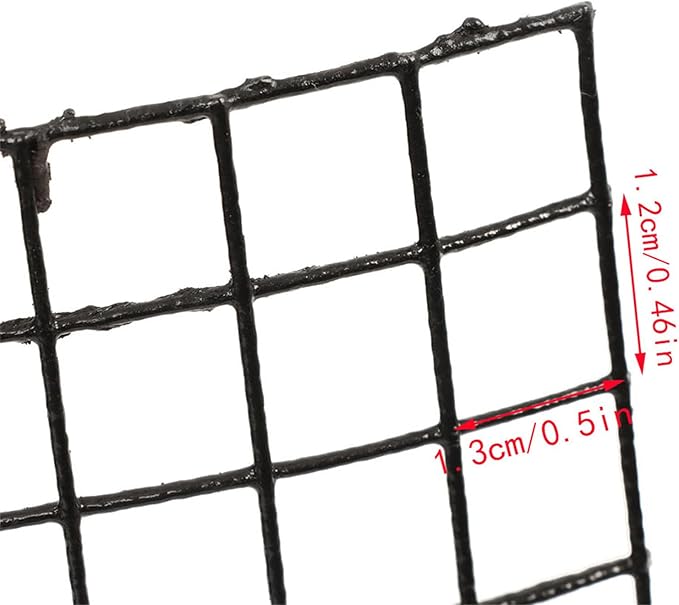 LABLT 6 in x 98 ft Hardware Cloth, 1/2 in Chicken Wire Fence for Chicken Coop Fences and Poultry Animal Netting (Black)