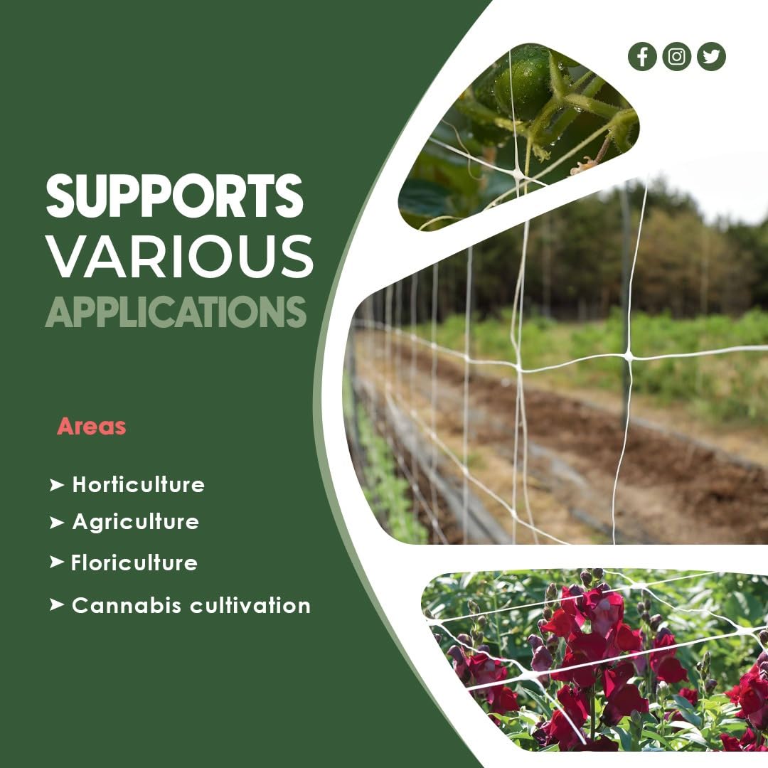 Hortomallas 5ft by 4920-Feet Professional Grade Vegetable Support Trellis Netting Roll/Scrog Net Roll, (59" x 4920' / 1.5m x 1500m) (mesh 5.9"x6.7" / 15cm x 17cm)