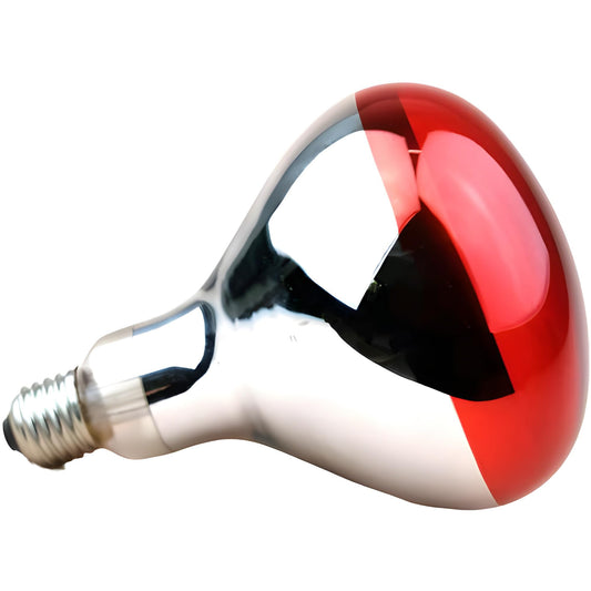 Fengrun 150W Infrared Heat Lamp Bulb Red Hard Explosion-Proof Glass Infrared Bulb for Chicken Pig Farm Pets Warming Bathroom (150W,120V)