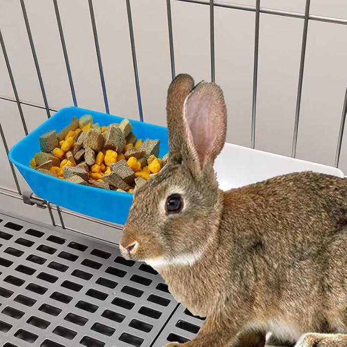 12 Pack Rabbit Feeder Waterer Chicken 15OZ Guinea Pig Cage Bowl Food Water Hanging Watering Container Feeding Dish Coop Cup Treats Drinker for Pigeon Dove Puppy Cat Bird Bath Basin Hamster Bed