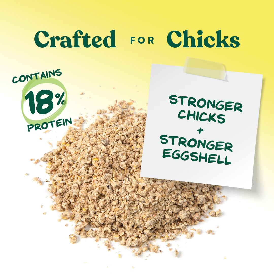 Manna Pro Medicated Chick Starter Grower - Crumbled Chick Feed - Feed for Young Chickens - 6-Pack of 5lbs