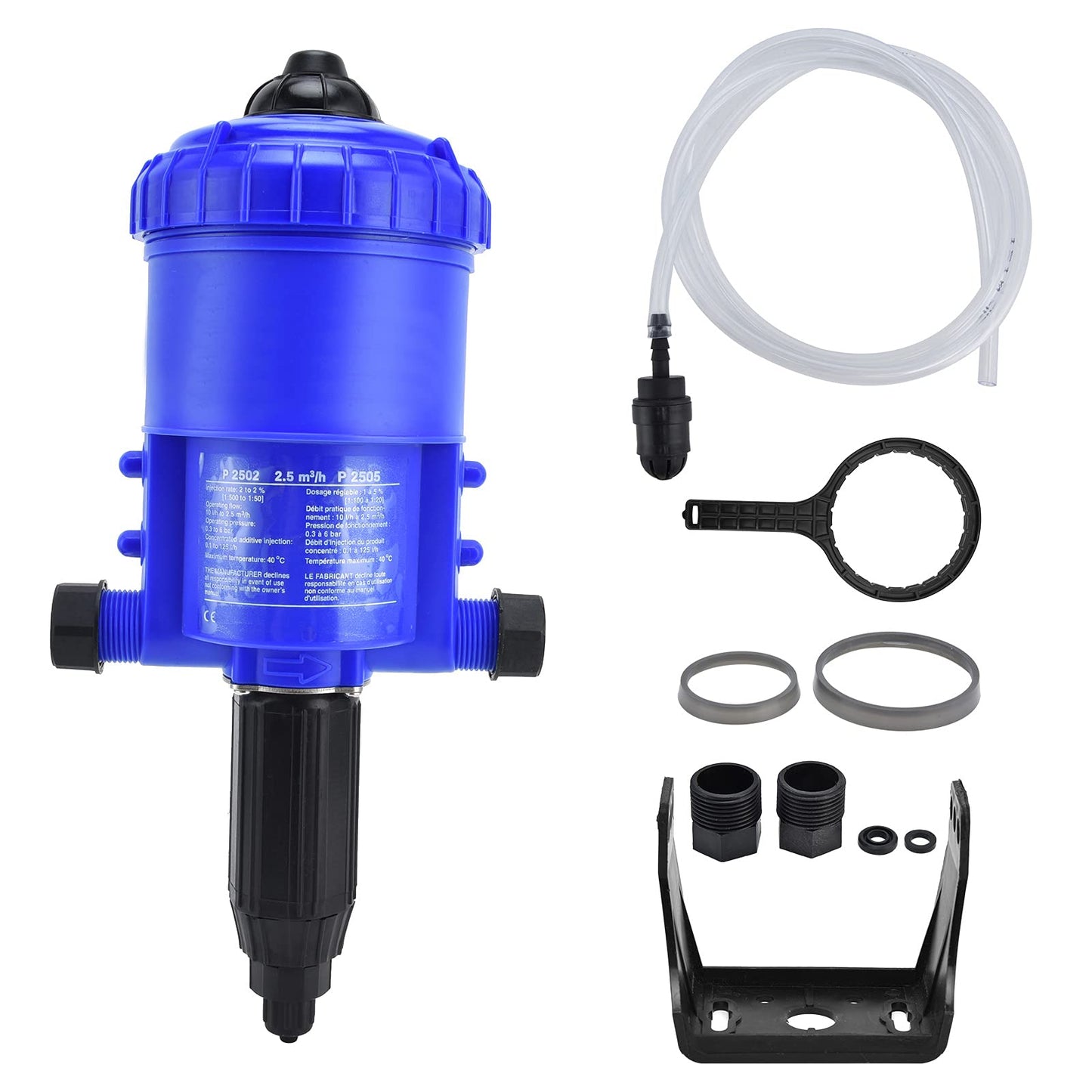 Tuzoo G3/4 to G1 0.2-2% Fertilizer Injector, Chemical Dispenser Drip Irrigation Kit