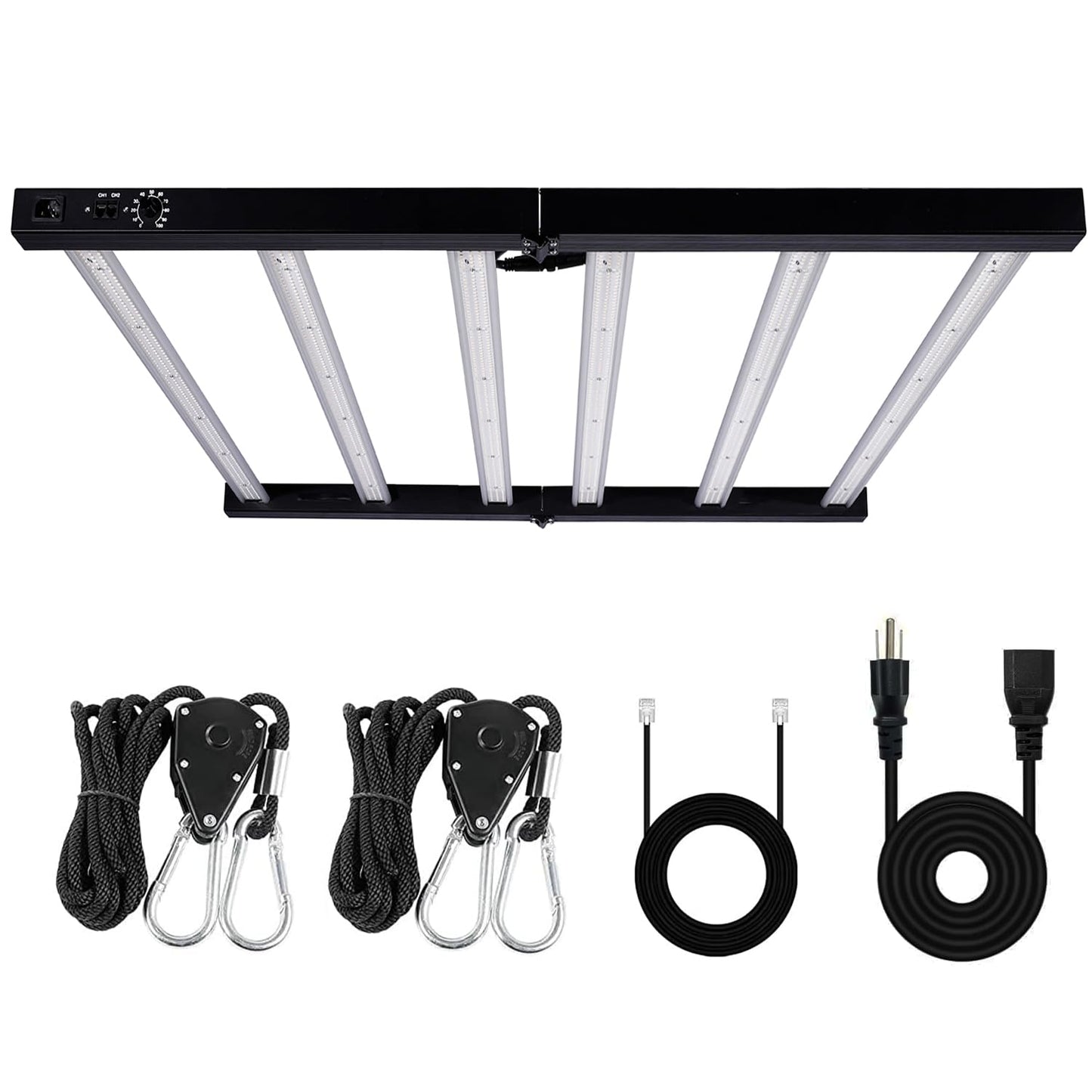 BQHY 720W LED Grow Lights, Full Spectrum Grow Light, Daisy Chain Plant Bar Style 4x4 Grow Light Foldable & Dimmable for Growing Commercial Hydroponic Growing Lamp 5x5ft Core Coverage