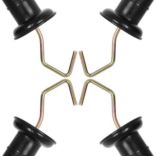 10 Pack Plasitc Electric Fence Gate Handles Insulators Ranch Fences Accessories, Simple Tension Gate Handle with Spring for Electric Fence, Black