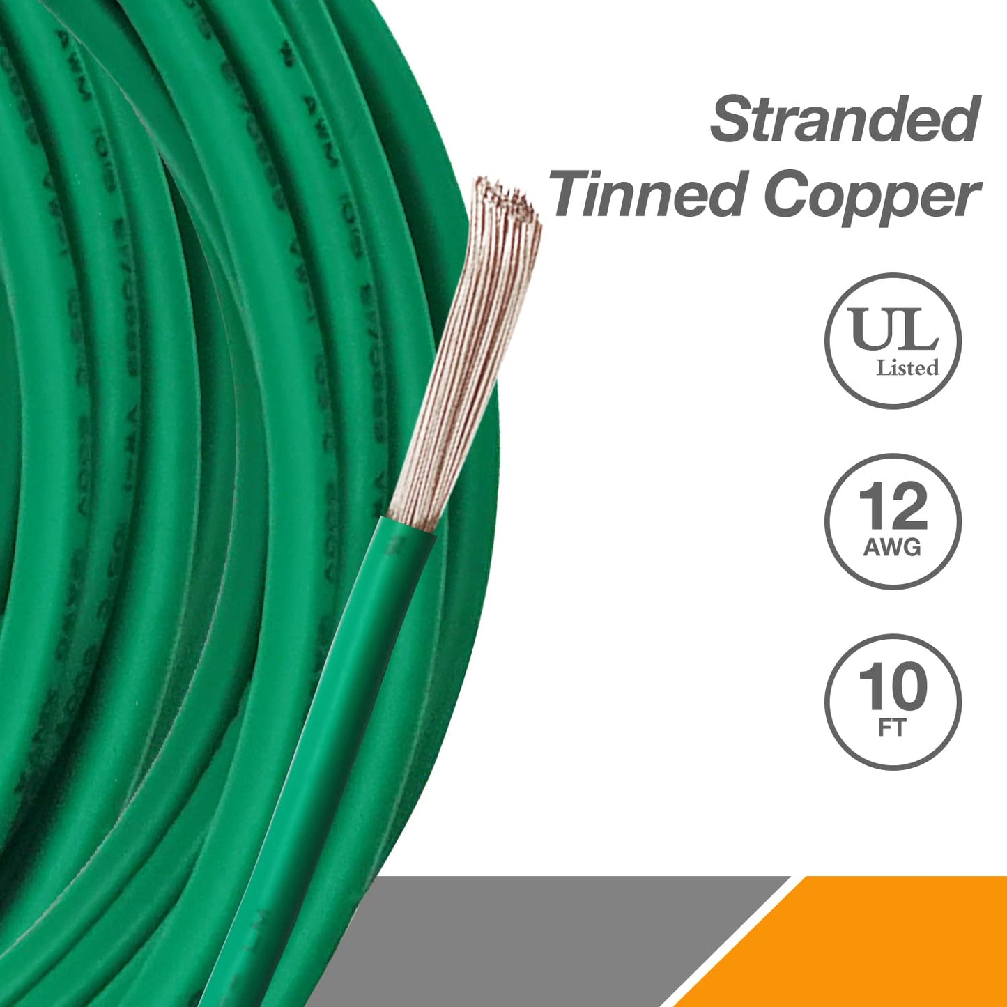 HIBUMFX 10ft Farm Electric Fence Jump Leads - UL Listed Tinned Copper Wire with Crocodile Clip for Energizer to Fence Wire & Ground System (10ft Energizer Leads Set)