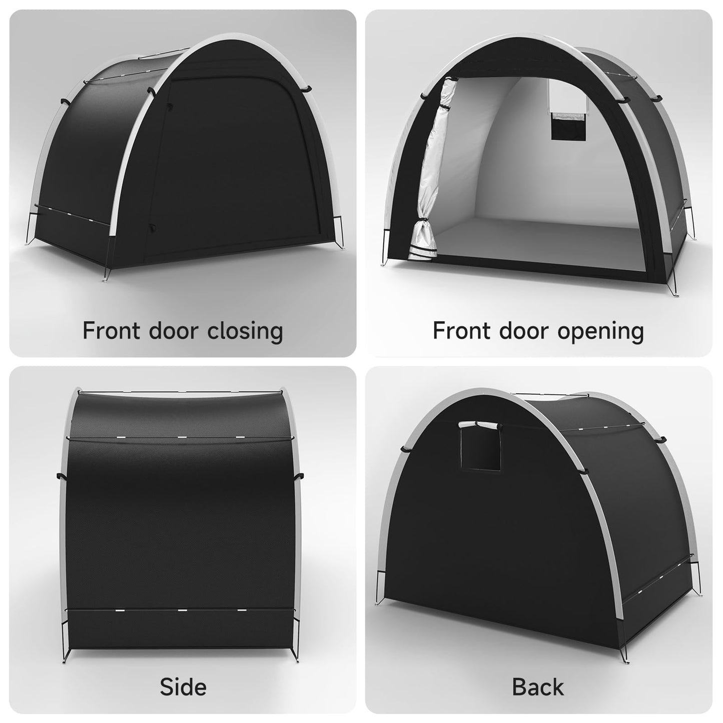 Bike Storage Tent Sheds - Outdoor Storage Waterproof, Upgraded 6.56x4.92x5.58ft Bicycle Shed Tent, Portable Bike Covers Shelter with Carry Bag for Motorcycle, Garden Tool - Medium