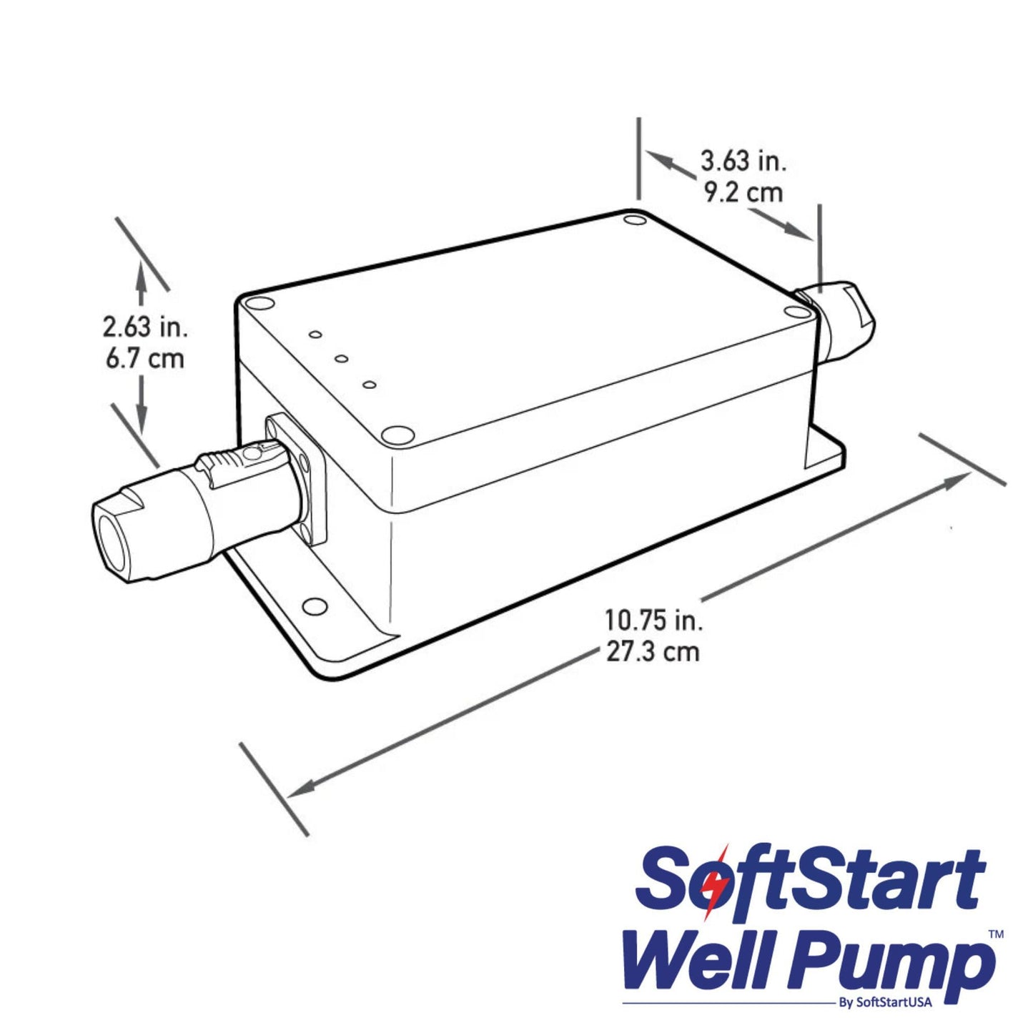 SoftStart Well Pump – Well Pump Soft Start Controller Reduces Inrush Current by 40% – Works with 0.5–3.5 HP 240V Submersible & Deep Well Pumps – Generator & Solar Ready – CE/ETL Listed