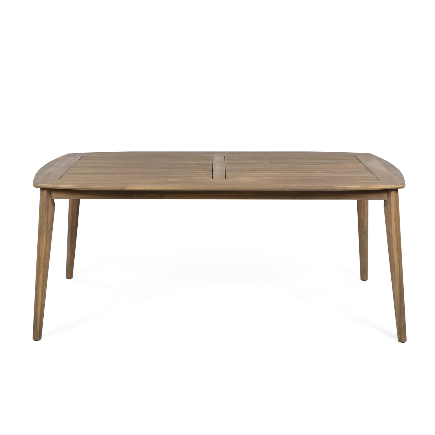 Christopher Knight Home Keyon Farmhouse Patio Acacia Wood Dining Table, Outdoor Dining Room Table for 8 Persons, Rectangular Dining Table for Backyard/Garden, Light Brown