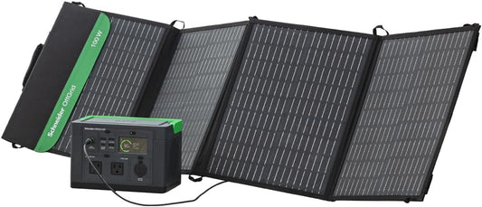 Schneider OffGrid Bundle with a 300W Portable Power Station (PPS330), and a 100W All-in-One Solar Panel and Carrying Case (PSP100)