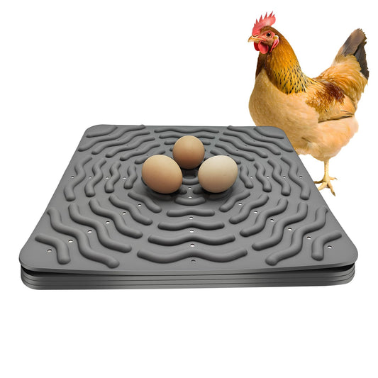 Washable Chicken Nesting Pads for Laying Eggs, 4Pcs Nesting Box Pads for Chicken Laying Boxes, 12"x 12" Reusable Gray Nesting Pads for Chicken Coop