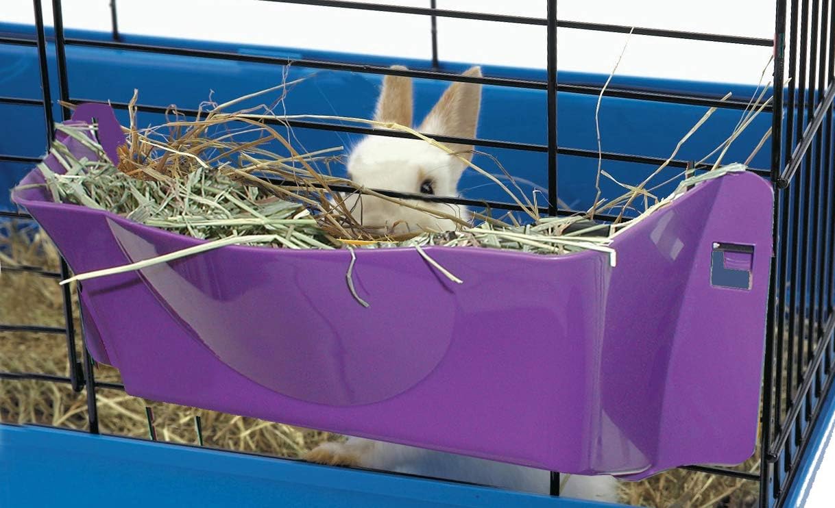 Lixit Cage Hay Rack for Rabbits and Other Small Animals (Purple)