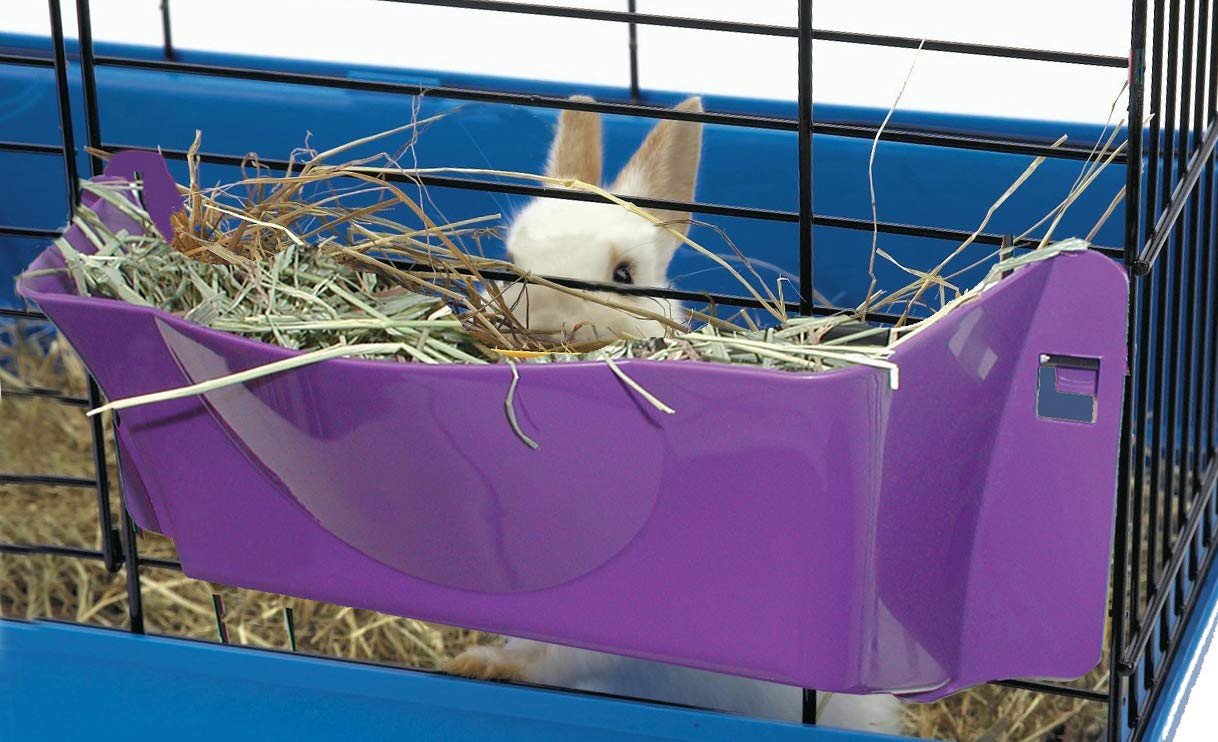 Lixit Cage Hay Rack for Rabbits and Other Small Animals (Purple)