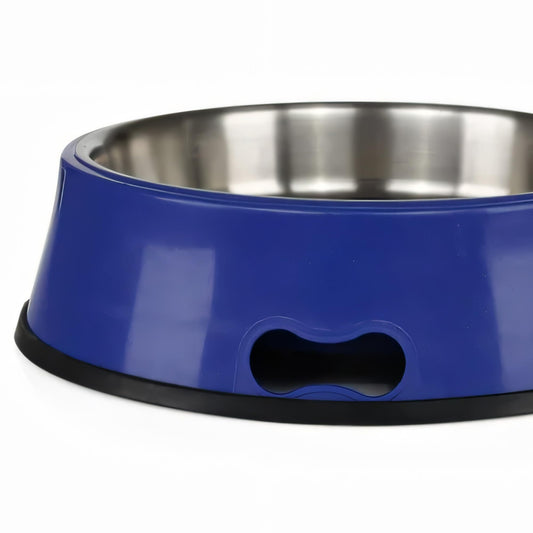 Farm Innovators Signature Series 60 Watt 5.5 Quart Electric Heated Pet Water Bowl with Stainless Steel Insert and Thermostatic Control, Blue