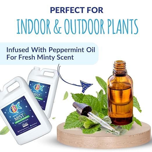 FOOP Mist (Refill) - Organic Foliar Spray Made from Fish Manure (with Fresh Minty Scent) | Corrects & Prevents Plant Nutrient Deficiencies | Ready to Use, No Mixing Required (1 Gallon)