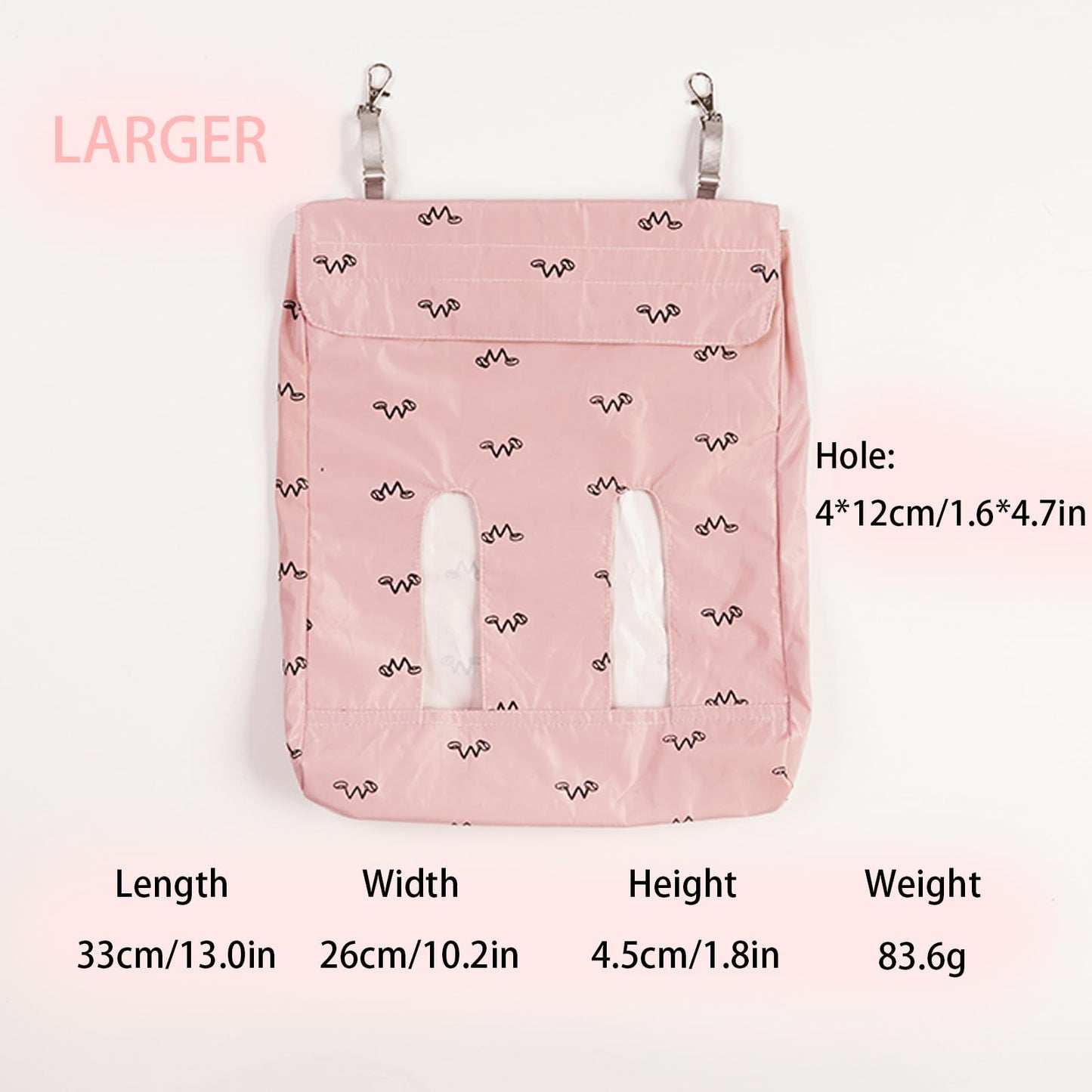 Rabbit Hay Feeder Bag, Guinea Pig Hay Feeder Storage,Sack Hay Bag Feeding Bag Storage for Chinchilla Hamsters Rabbit Guinea Pig Small Animals (Pink, XL)