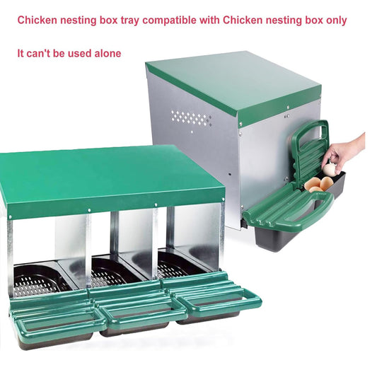 Chicken Nesting Box Tray, Plastic Laying Box Tray for Chicken Nest Boxes