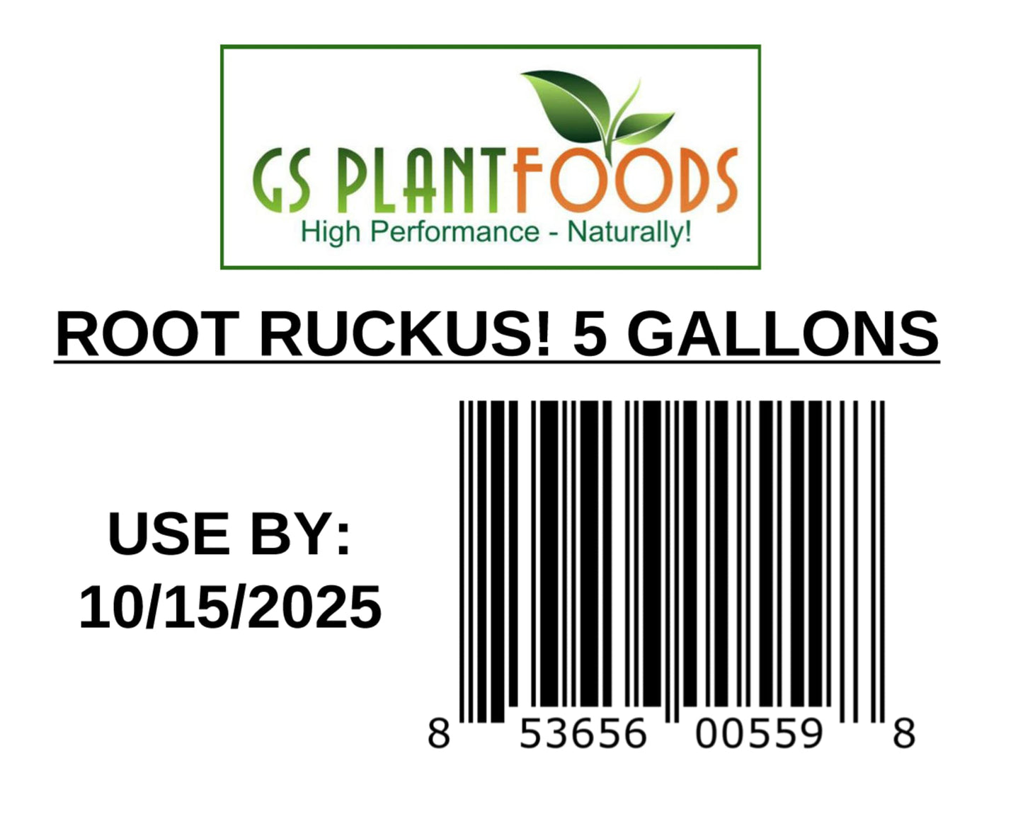 GS Plant Foods Root Ruckus Compost Fertilizer Organic Plant Food - Turbo Charged Compost for Plants - Humic Acid & Sea Kelp Nutritional Root Supplement for Lawns, Soil, Shrubs & Vegetables - 5 Gallons
