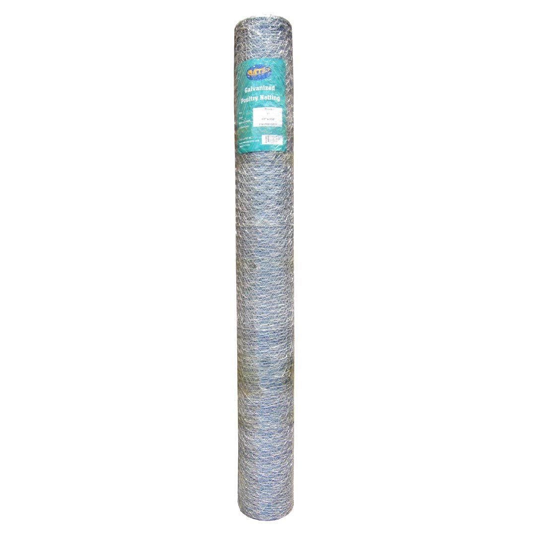 20GA Galvanized Hexagonal Poultry Netting Chicken Wire 60 inches x 150 feet x 2 inches Mesh
