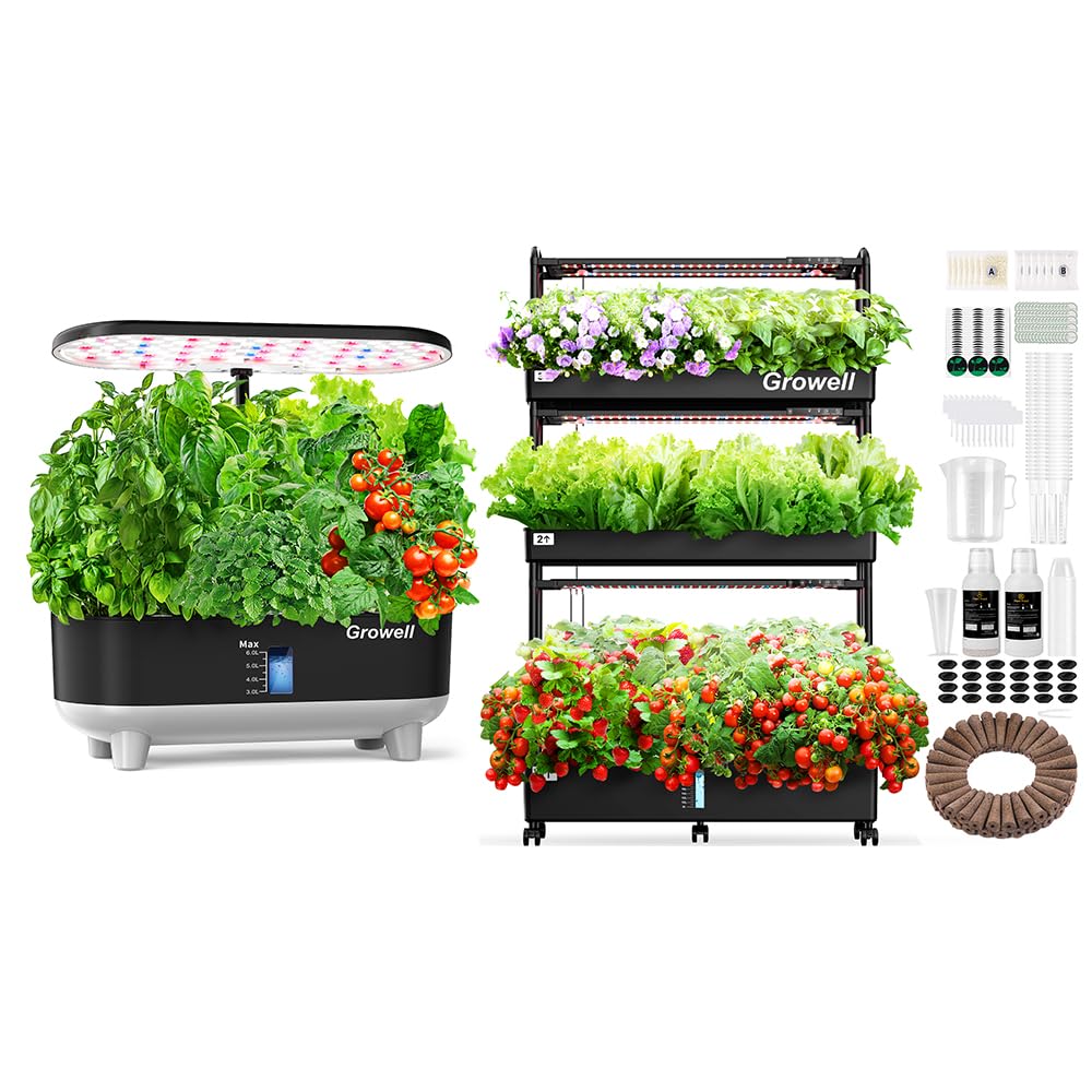 16 Pods Hydroponics Growing System Kit & 90 Pods Vertical Indoor Garden