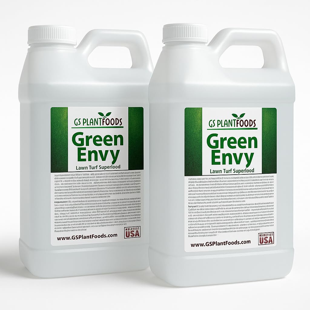 GS Plant Foods Green Envy Liquid Lawn Food Concentrate – Organic Turf Care for All Grass Types (5 Gallons)