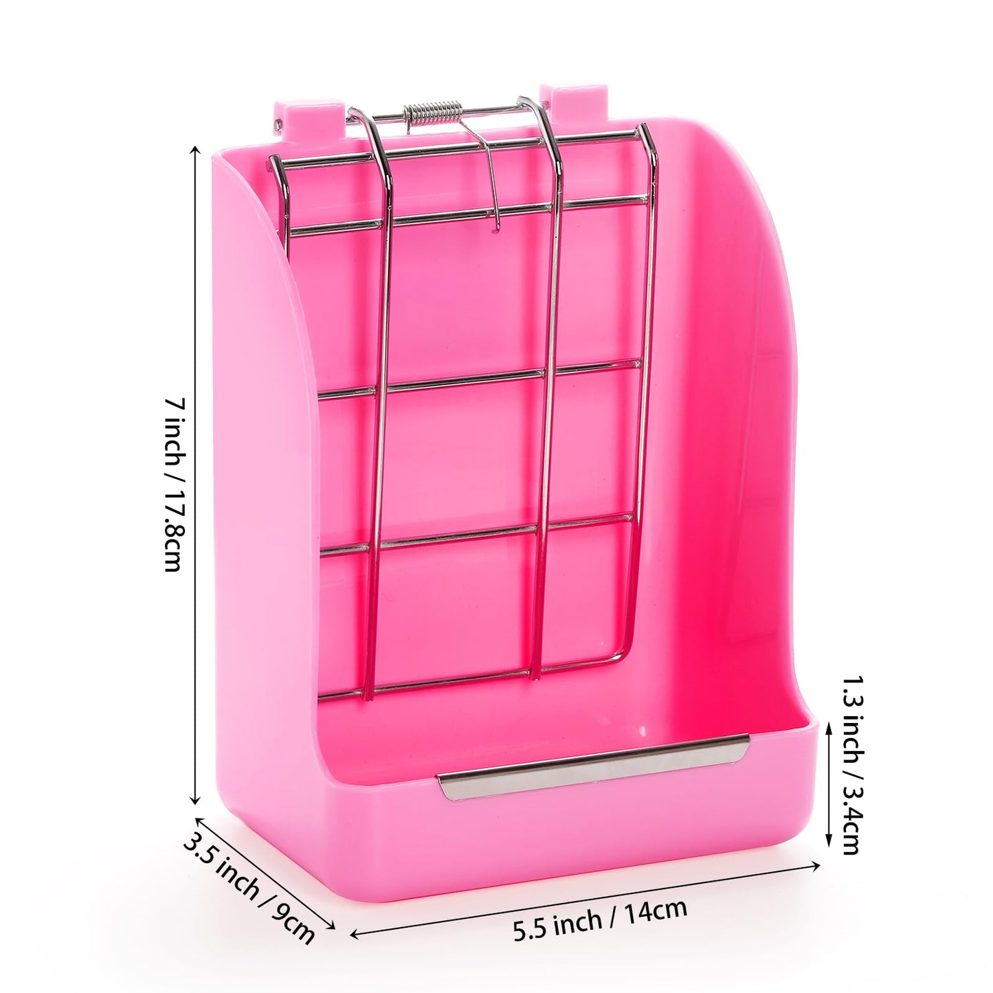 Foraineam 2 Pack Hay Feeder for Rabbits and Guinea Pigs - Plastic Food Bowl, Less Waste Rack Manger, Dispenser for Chinchillas and Other Small Animals