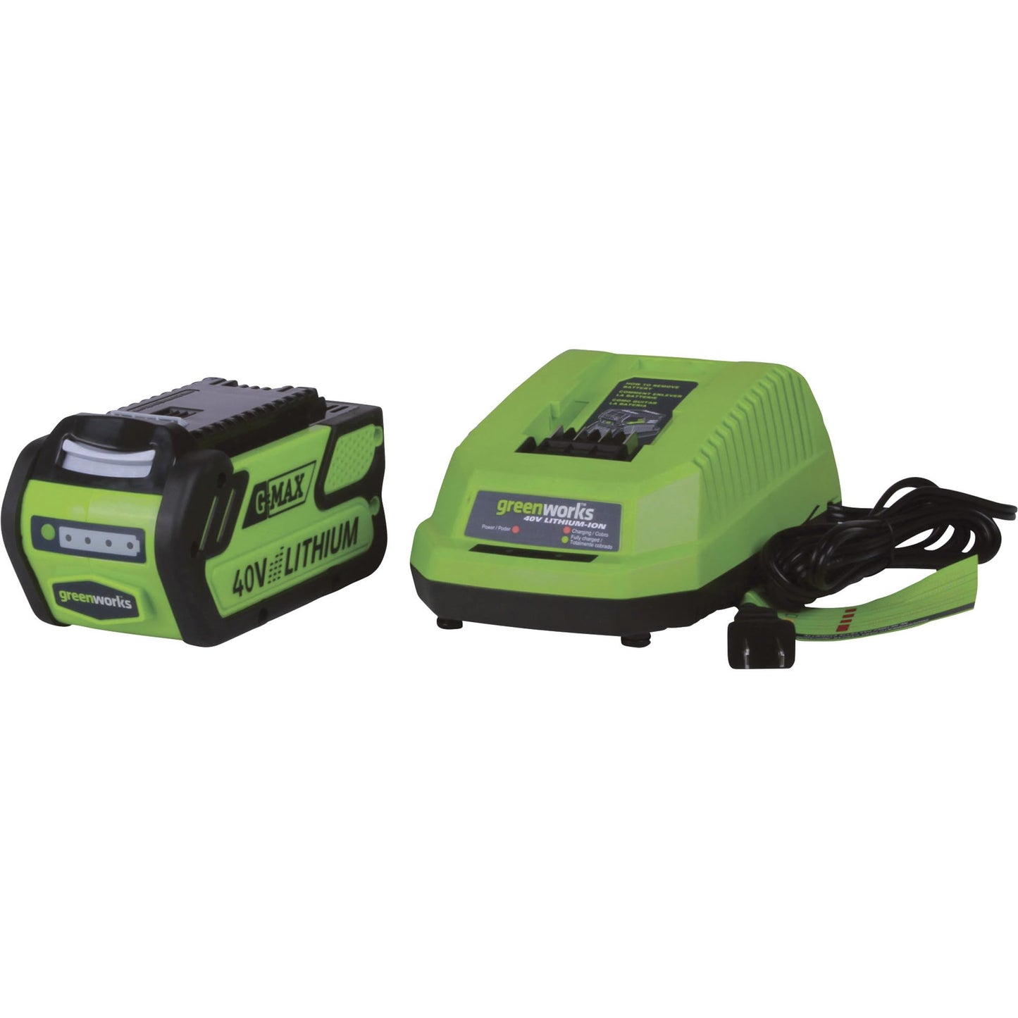Greenworks 40V 10" Cordless Tiller / Cultivator, 4.0Ah Battery and Charger Included, Green