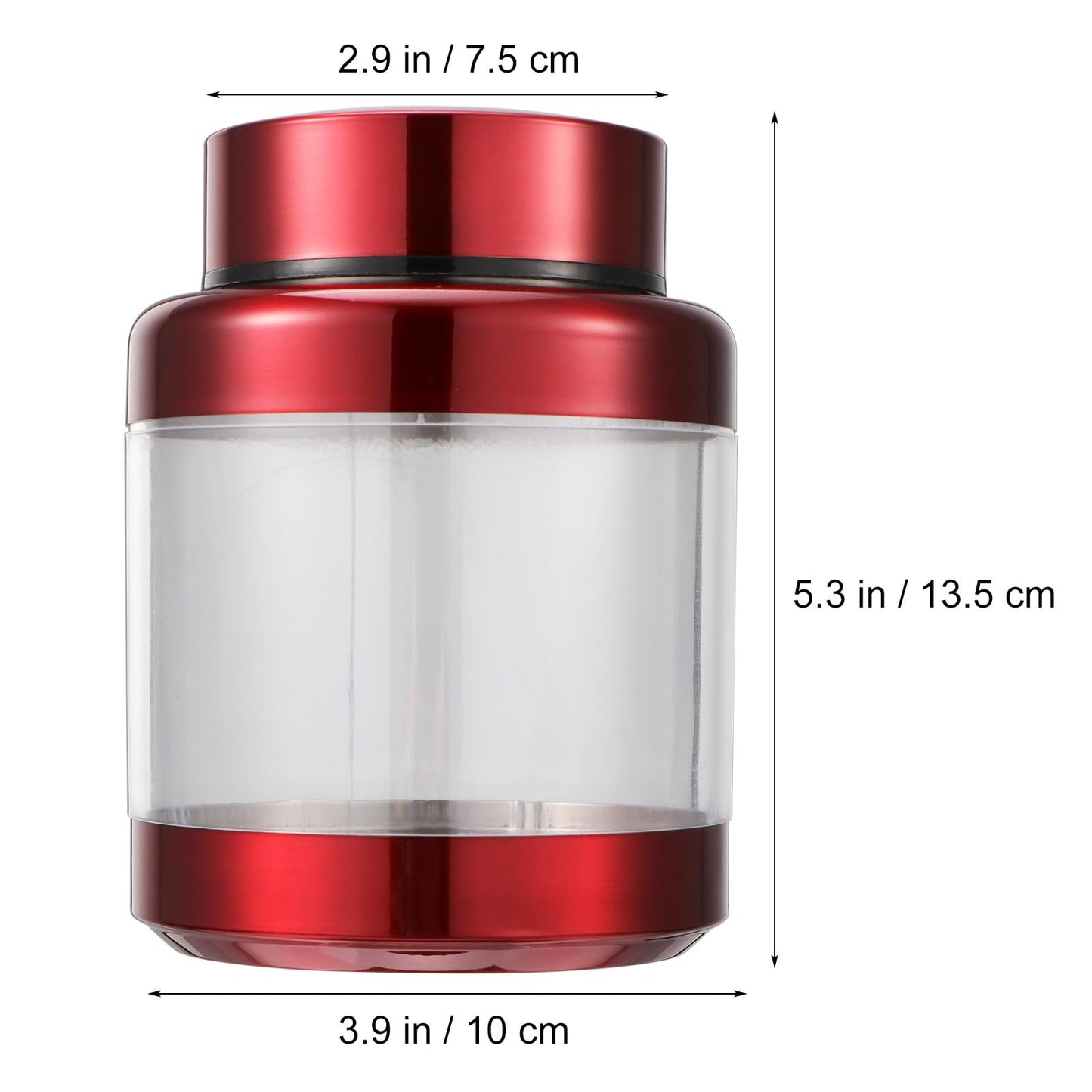 PRETYZOOM 2pcs Red Candy Jar Food Canisters Airtight Metal Kitchen Container Airtight Coffee Container Snacks Jar Coffee Bean Canister Sugar Jar Cereal Can Storage