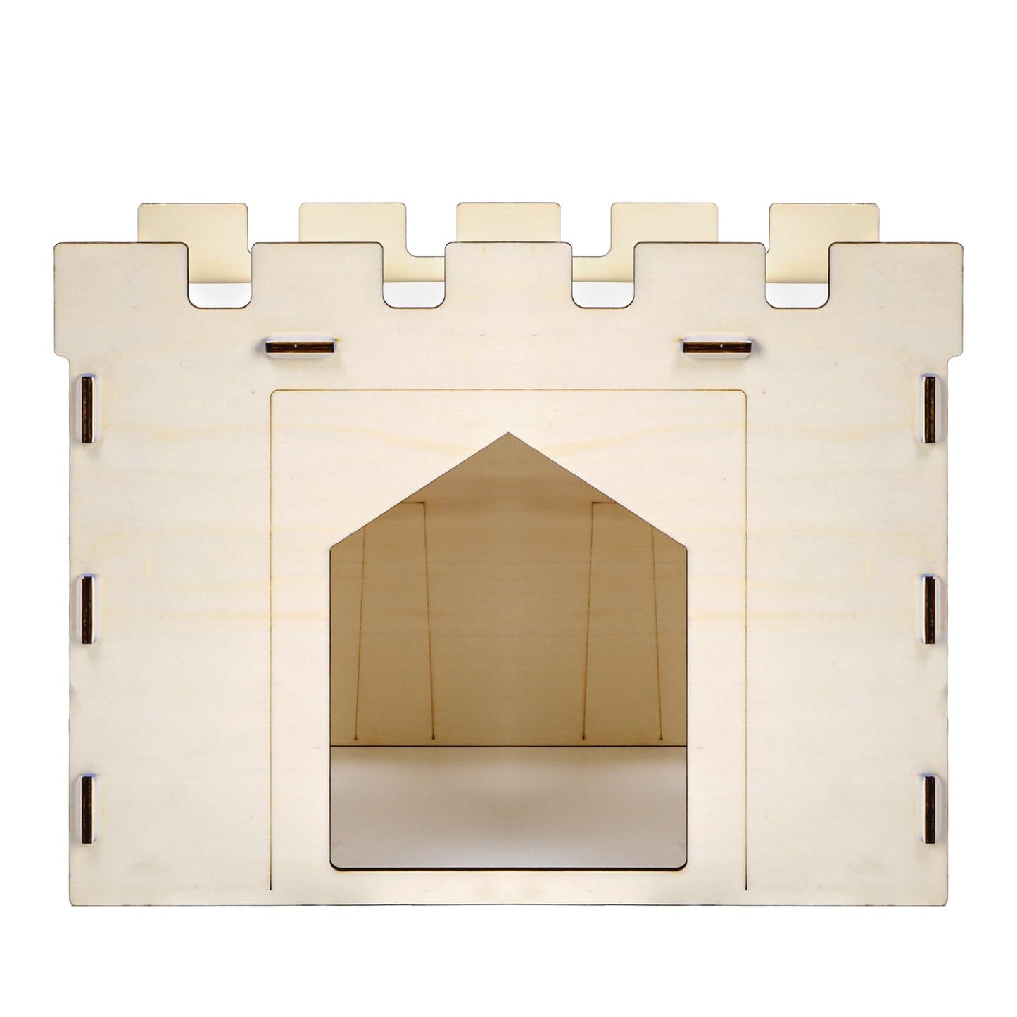 Yesland Rabbit Hideout Castle, Wooden Bunny Houses and Hideouts, Detachable Small Animal Play Hideaway Hut and Playhouse for Indoor Bunnies Guinea Pig Hamster Chinchilla Gerbil