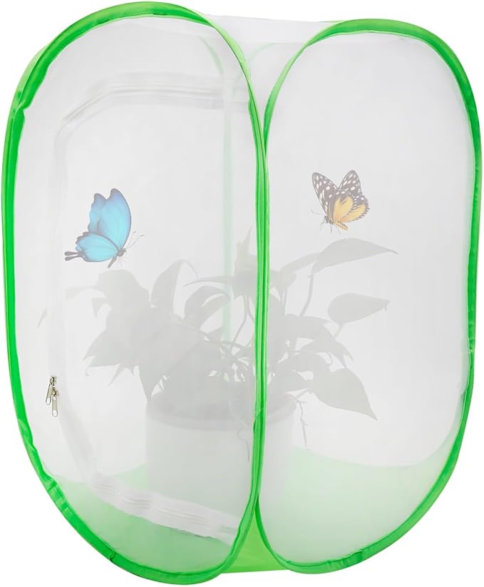 EATAKWARD Mesh Plant Enclosure, Foldable Mesh Cage for Breeding, Grow Tent Plant Cover for Fruit, Vegetables, Pests, Bird and Pest Protection Guard for Flowers and Herbs Pop-Up Cage