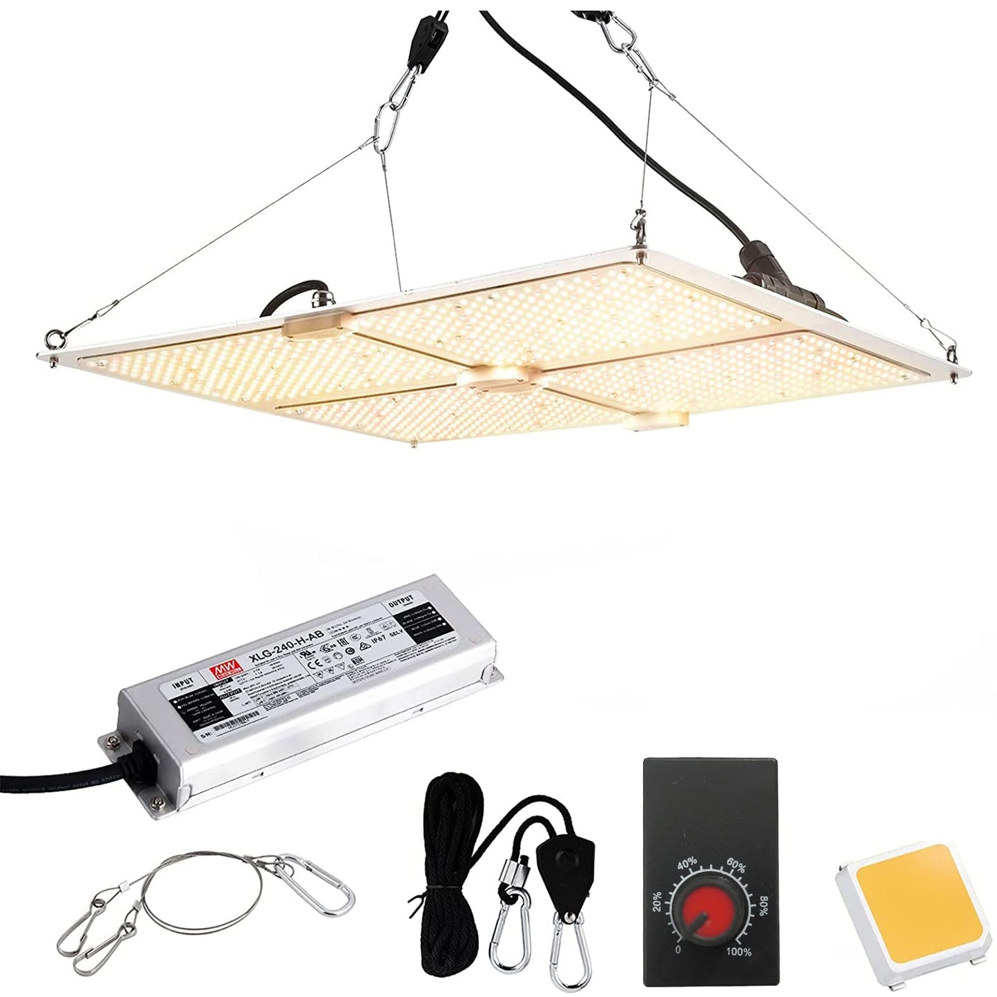LED Grow Lights,VTPHOTIC Full Spectrum LED Grow Light for Indoor Plant Coverage Compatible Upgraded LM301B Diodes for 4.5x4.5ft Coverage Hydroponic Seeding Veg and Bloom Greenhouse