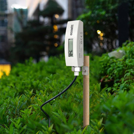ECOWITT Soil Moisture Tester Kit, Includes GW3000 Wi-Fi&Ethernet Gateway and WH51BL Soil Moisture Sensor with 1m Wire Probe, with SD Card Port, 915 MHz