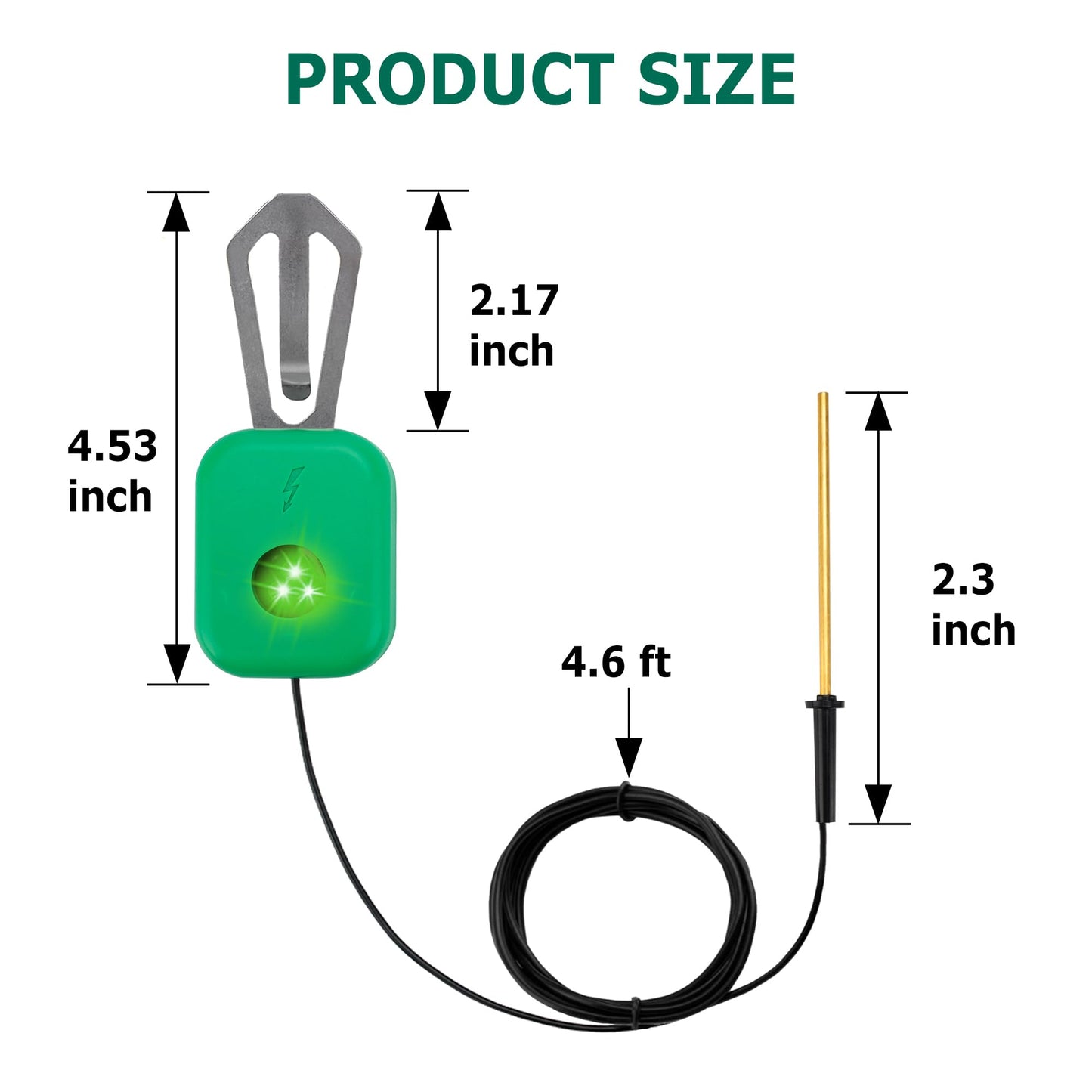 Electric Fence Tester with LED Indicator Lights - 300V to 10kV Range | Detects Energizer Pulses | Clips to Wire or Tape Fences