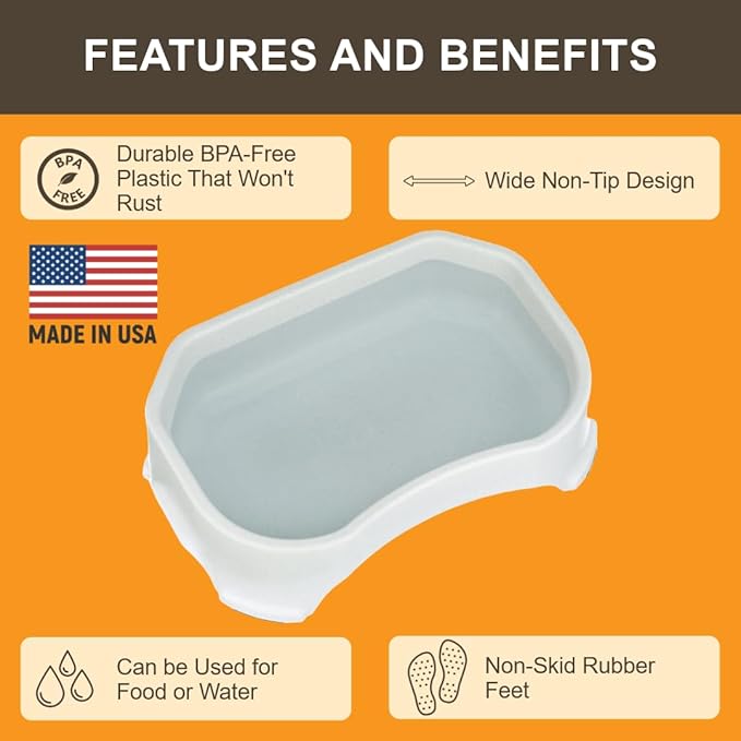 Neater Pet Brands Large Water Bowl for Dogs, Outdoor Dog Water Bowl (1.25 Gallon Extra-Large Capacity), Big Trough Style Food Dish for Indoors or Outside, No Spill Large Dog Bowls, Vanilla Bean