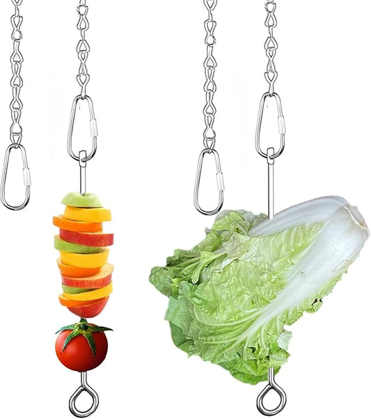 Chicken Veggies Skewer Vegetable Coop Hanging Chicken Feeder Toy for Hen, Rooster, Duck, Poultry