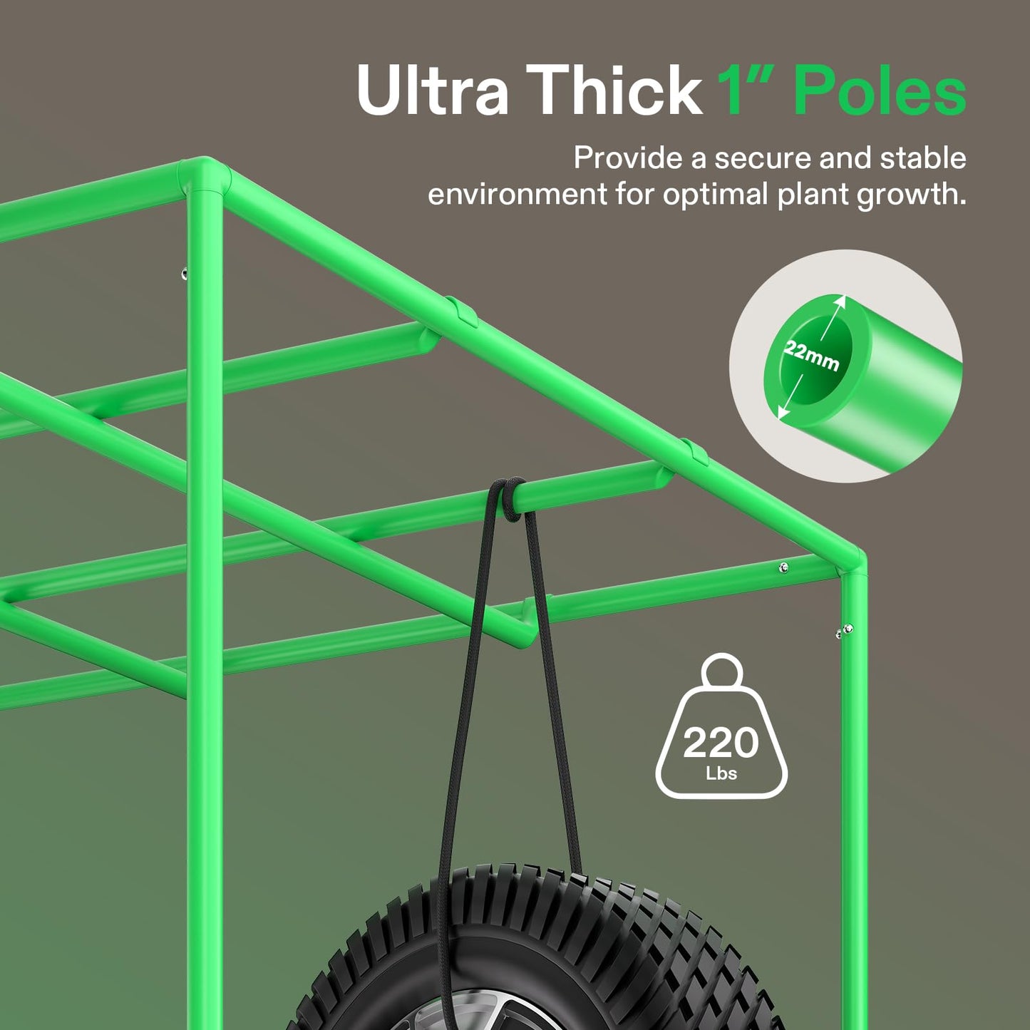 VIVOSUN P448 48"×48"×80" PRO Grow Tent, with Thick 1 inch Poles, Strengthened High Reflective Mylar Oxford Fabric, Extra Hanging Bars & High CFM Kit for Hydroponics Indoor Plant for AeroLight A200SE×2