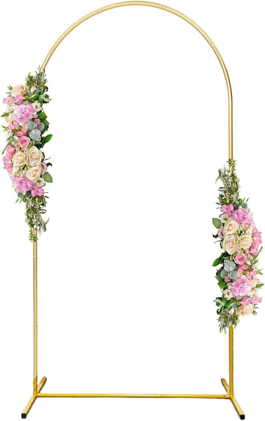 Wedding Arch Backdrop Stand Chiara Backdrop Stand 6.6 x 3.3 FT Wedding Arches for Ceremony Golden Arch Wall Bridal Archway Metal Party Decoration