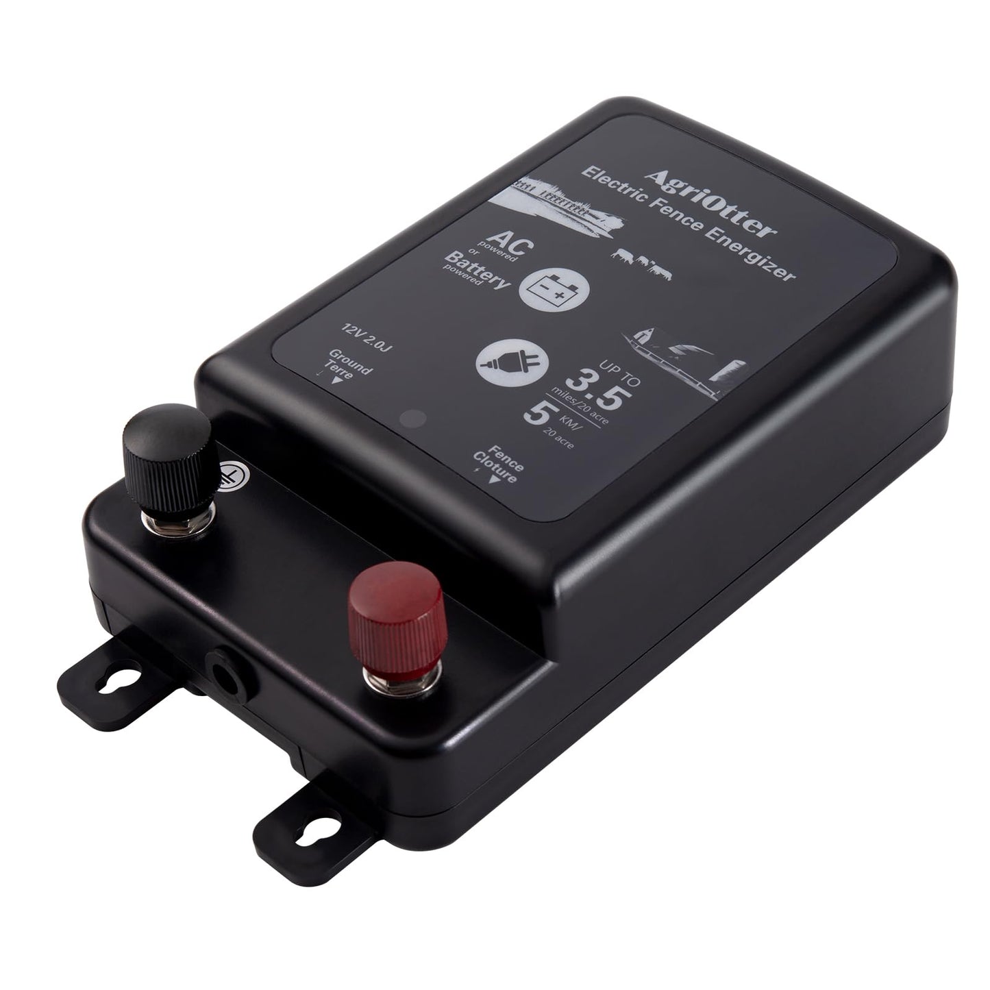 2025 New Tech 2 in 1 Electric Fence Energizer Charger Plug-in & 12V Battery, Waterproof & Safe Wide Coverage Energizer for Farms, Suburban Homes, Gardens, Livestock, Pets & More