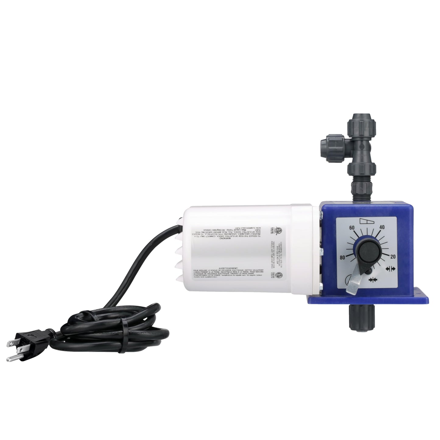 Pulsafeeder X030-XA-AAACXXX Chem-Tech Series 100, 30 GPD 4.72 LPH, 100 PSI 7 BAR, 115V, 60 Hz, Liquid End: PVC Head, CSPE Seats/ORings, Ceramic Ball; Includes .38" PVC Suction & .38" PE Discharge Tube