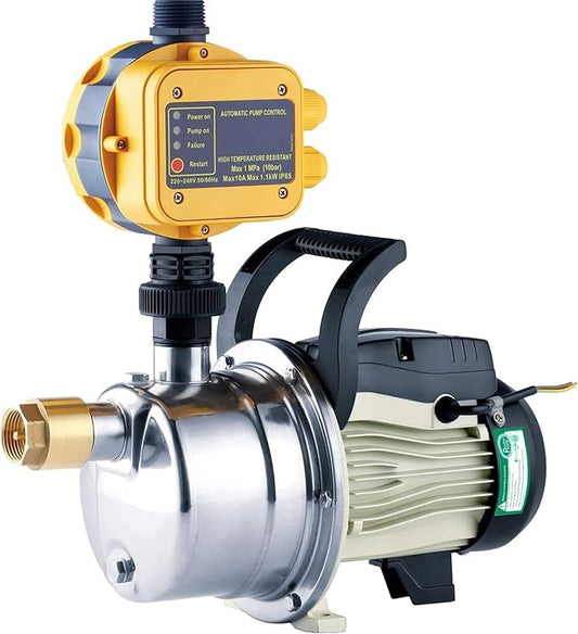 3/4 HP Water Pressure Booster Pump for Home Automatic Water Pump Electric 17 GPM Shallow Well Jet Pump 110v Garden Hose Pressure Booster Pump High Volume Lawn Sprinkler Water Transfer Pump