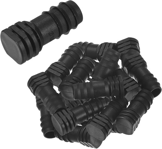 20-Pack Drip Irrigation Barbed Fittings, for 3/8 Inch End Plug Tubing Connector Plastic Coupling Irrigation Parts for Garden/Greenhouse/Aquarium/Flower Pot, Drip Pipe Accessories