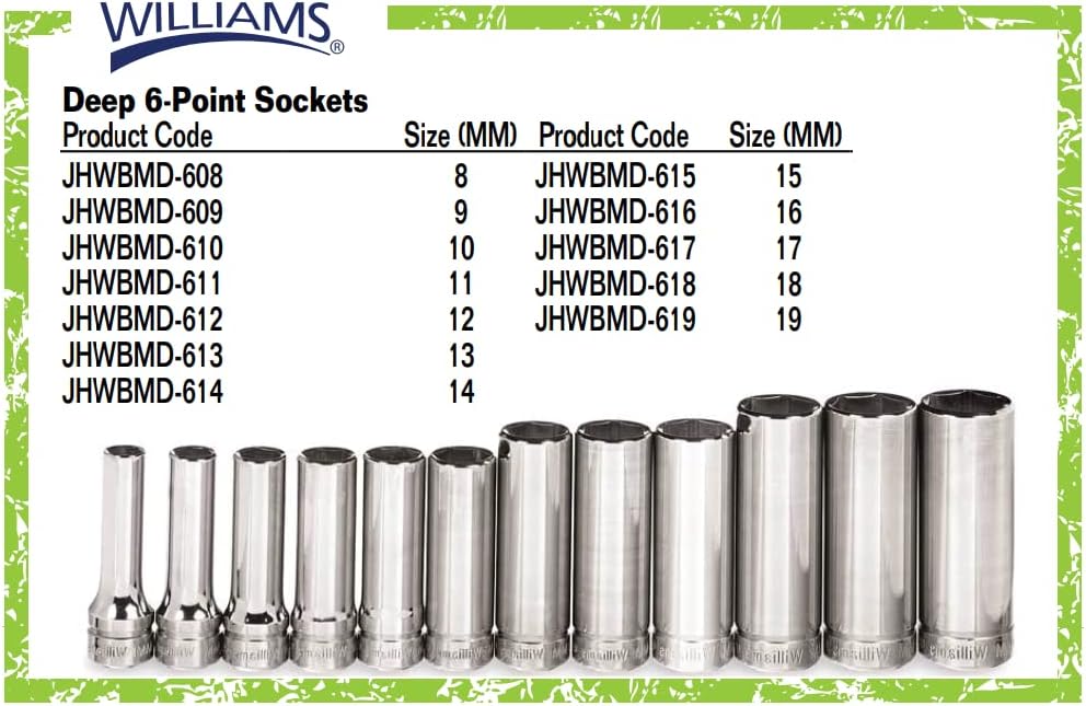 Williams MSB-29HFTB 29-Piece 3/8-Inch Drive Socket and Drive Tool Set with Toolbox