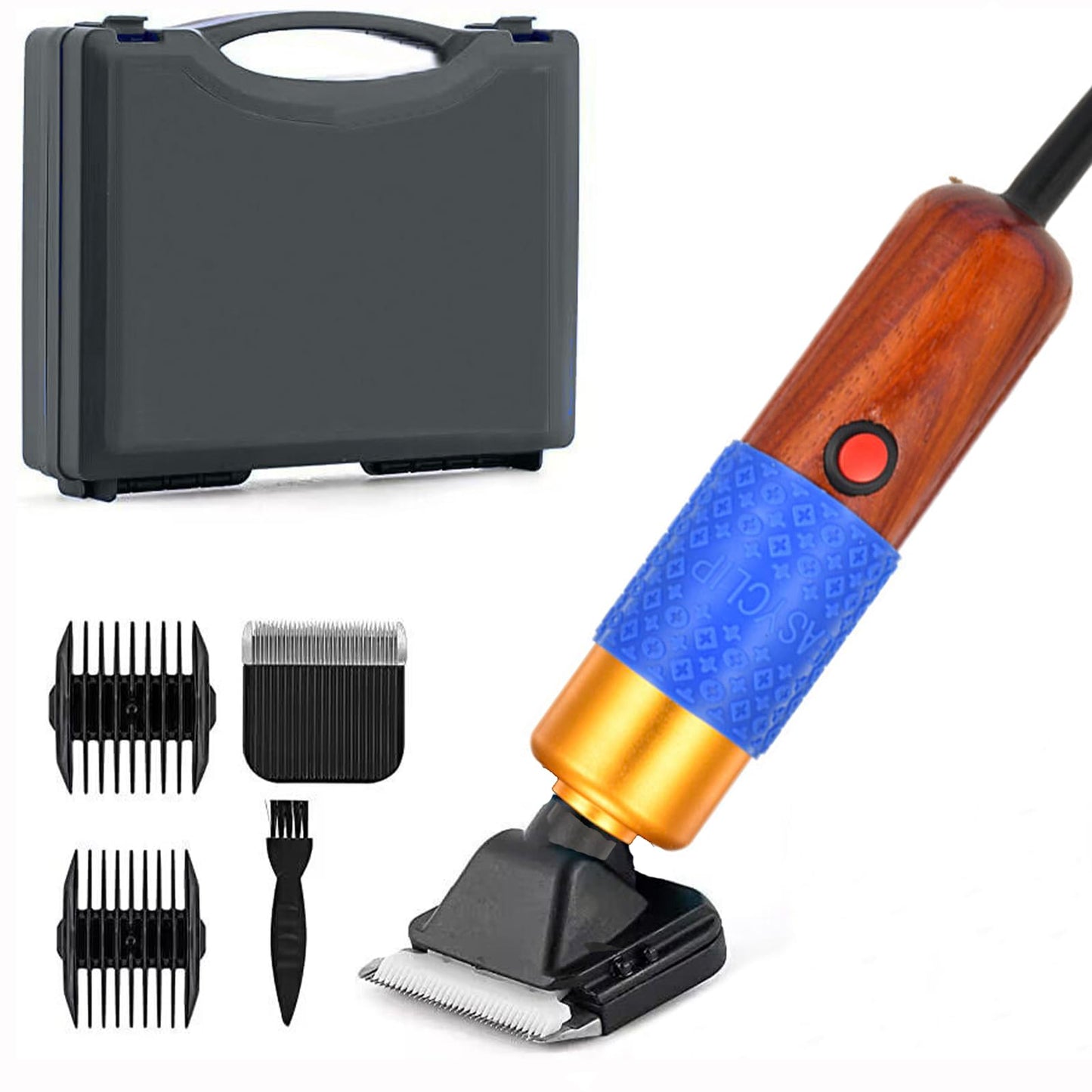 Dog Clippers, Sheep Shears, Electric Dogs Grooming Kit for Animal Shave Grooming with Brush, Carrying Case, Limit Comb Portable Shearing Machine for Dogs Cat Goat