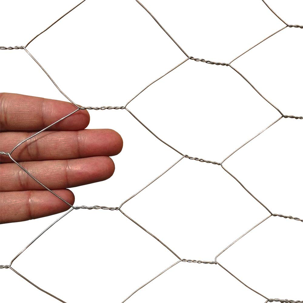 20GA Galvanized Hexagonal Poultry Netting Chicken Wire 60 inches x 150 feet x 2 inches Mesh