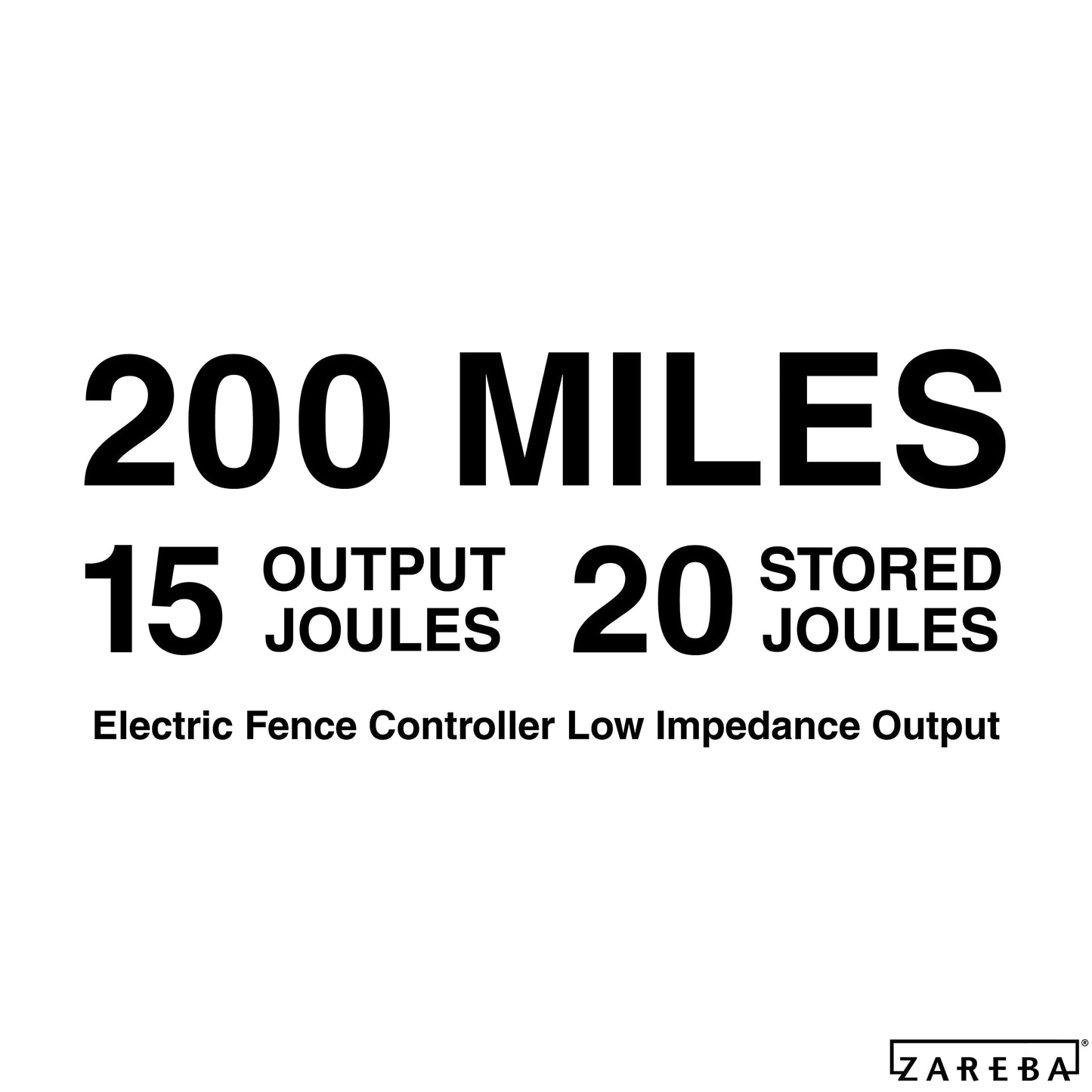 Zareba EAC200M-Z 200-Mile AC-Powered Low-Impedance Electric Fence Charger,Black