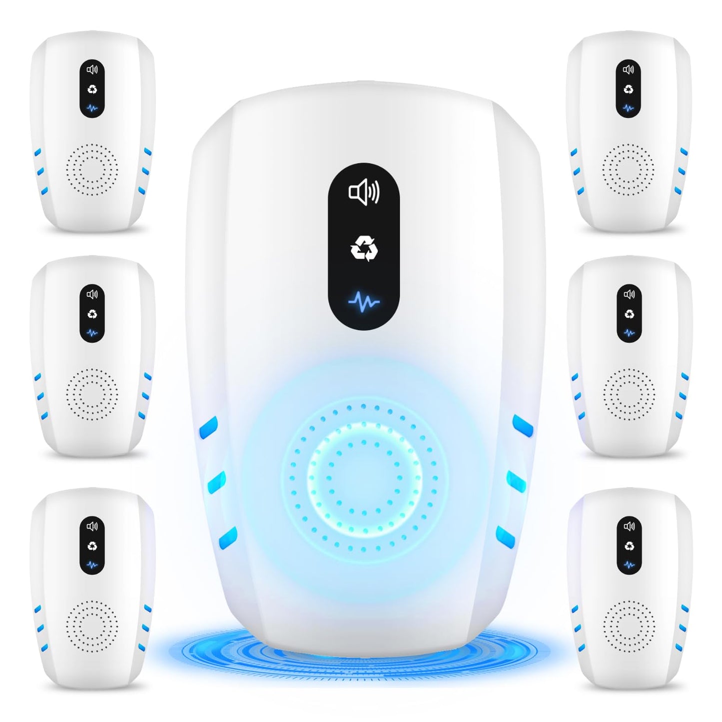 2025 Upgraded Ultrasonic Pest Repellent Indoor Insect Repeller, Pest Control, Repellent Roach, Mouse, Bugs, Mosquito, Mice, Spider, Ant, Rodent Repellent Ultrasonic Plug in, 3 Mode Switching, 6 Packs