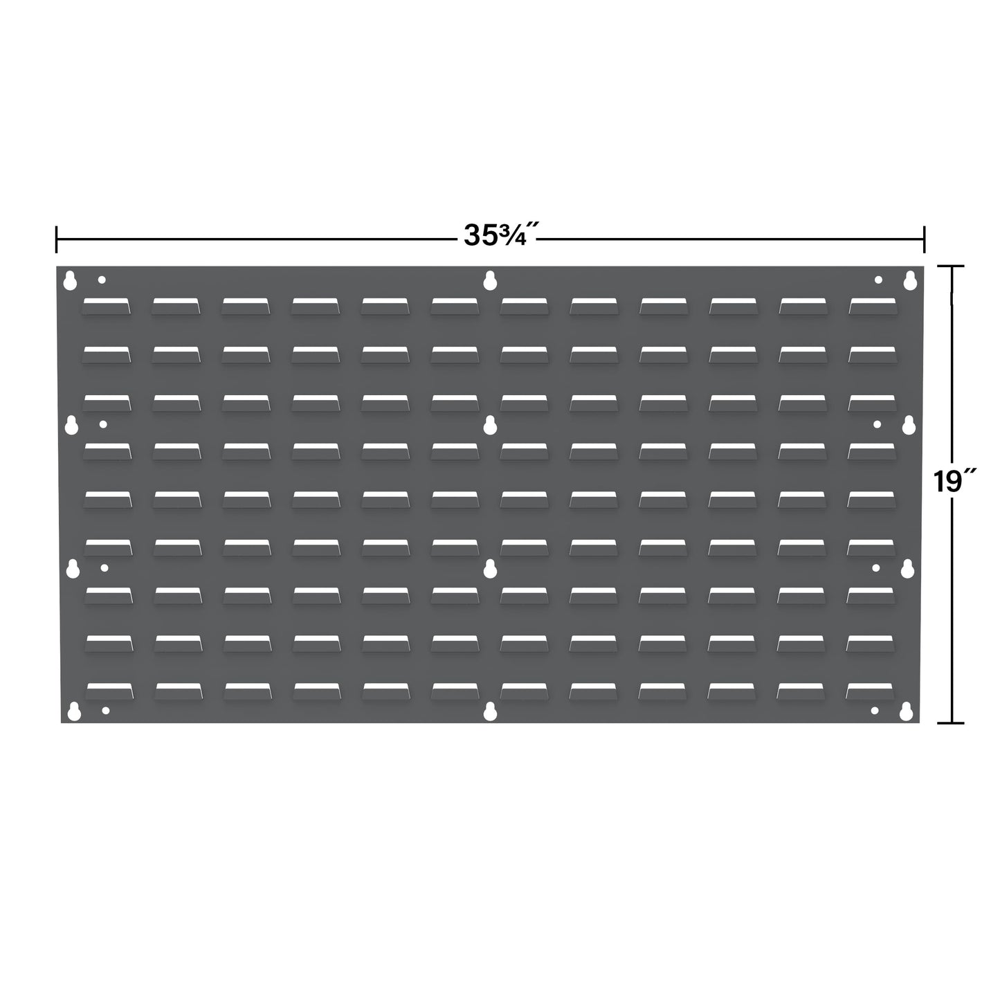 Akro-Mils 30636 Heavy Duty Wall Mount Garage Storage Steel Louvered Panel | Wall Storage Bin Hanging Organizer System for AkroBins, 36-Inch W x 19-Inch H, White, 4 Pack