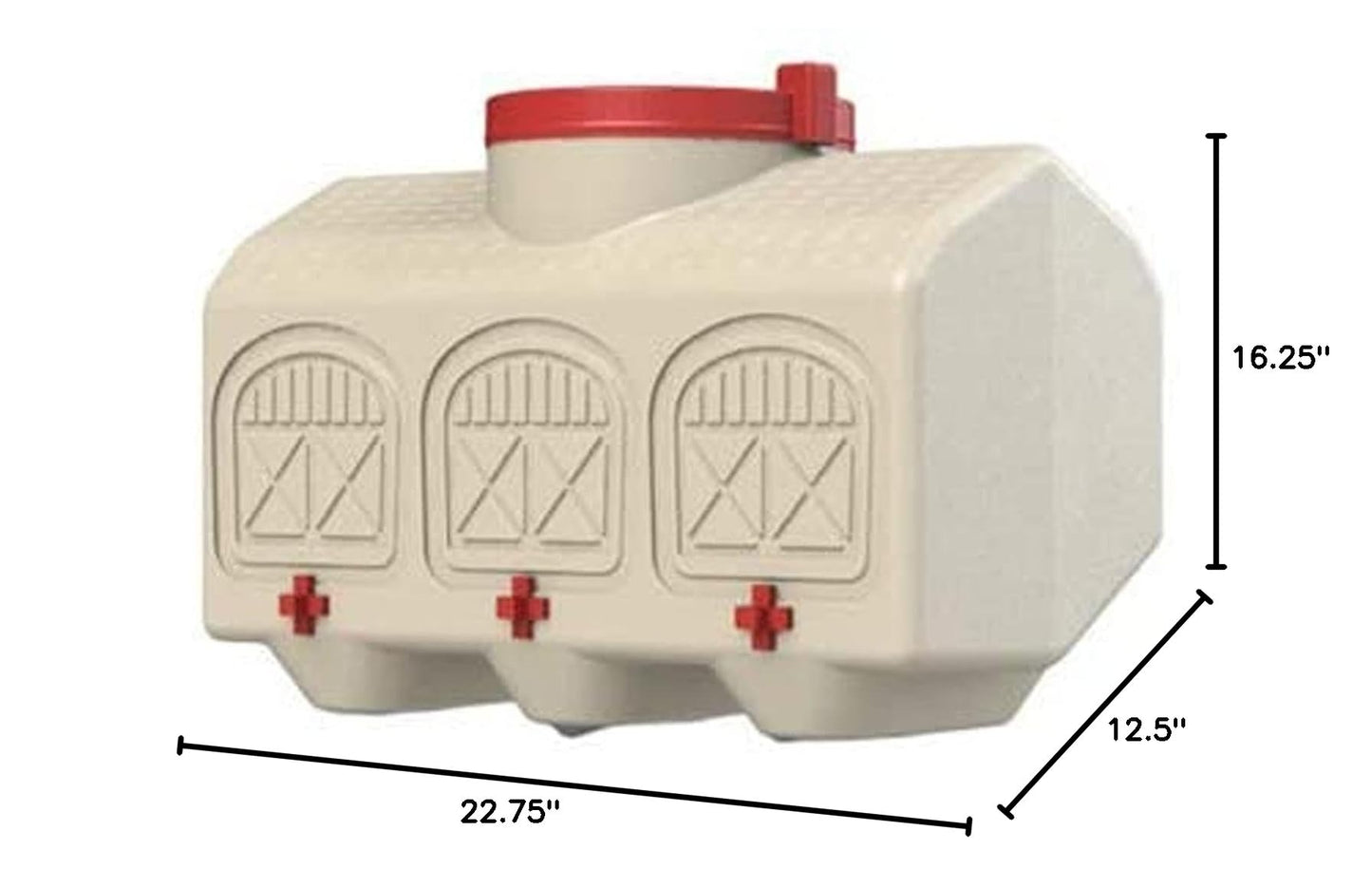 OverEZ Automatic Chicken Waterer with No Spill System, Outside and Inside Poultry Drinker, Large 12 Gallon High Capacity Drinking Bottle Dispenser for Hens