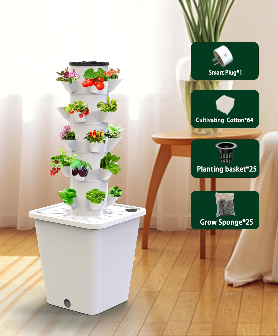 SJZX Hydroponics Growing System Kit 25 Pods & 18Pods