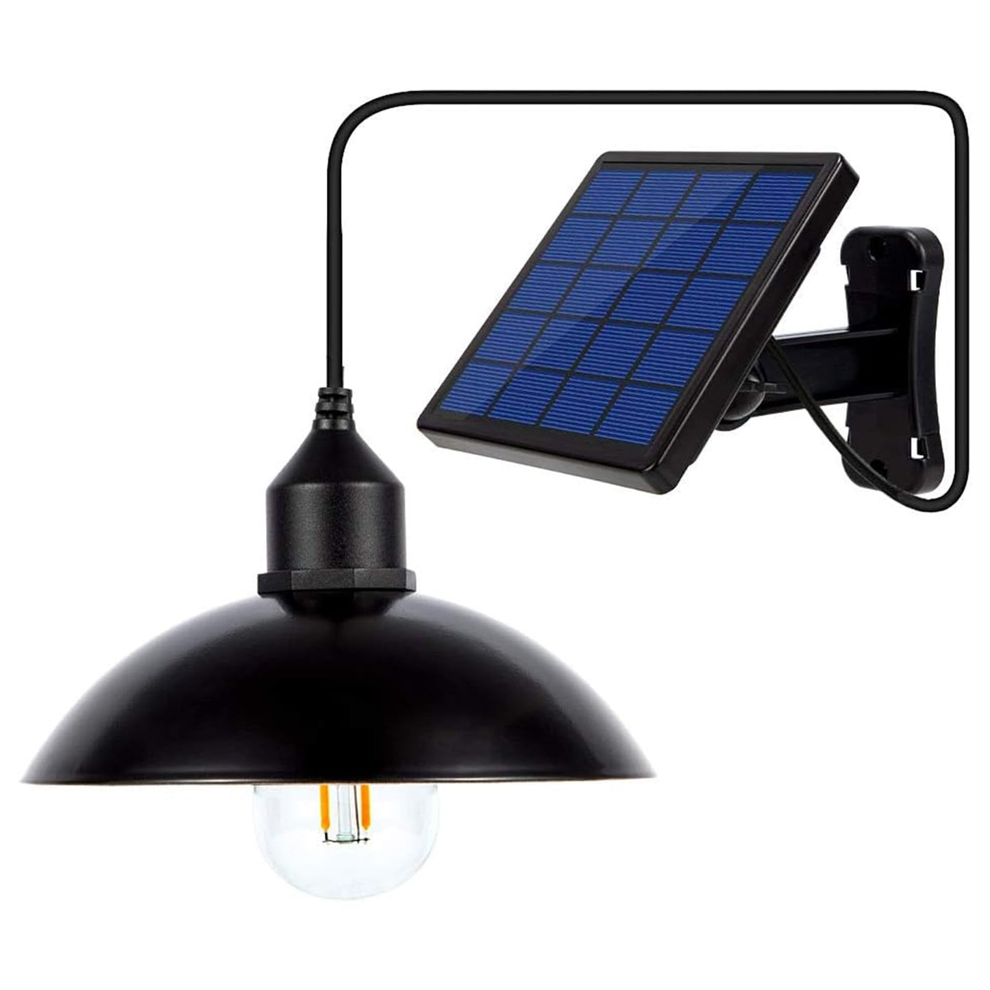 Solar Light for Chicken Coop Classical Bulb with 9.8FT Cord Solar Pendant Lights Outdoor Dusk to Dawn Waterproof for Shed, Indoor, Playhouse