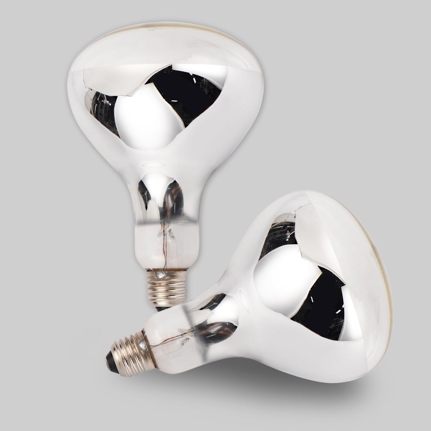 FSCHLELUX Incandescent R40 Reflector Infrared Lamp, Explosion Proof Clear Glass, E26 Base, Heat Lamp Bulb 250W for Reptiles, Turtles, Pets, Calves and Lambs, Chicks and Bathroom, 2 Pack (R40INC)